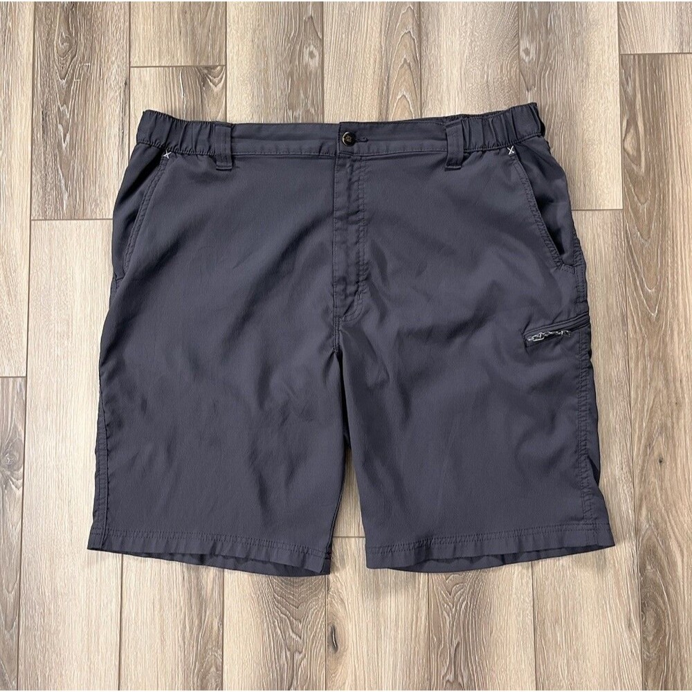 Wrangler Men's Sz 42” Field Utility Relaxed Fit Shorts Gray Poly Cargo 9” Inseam